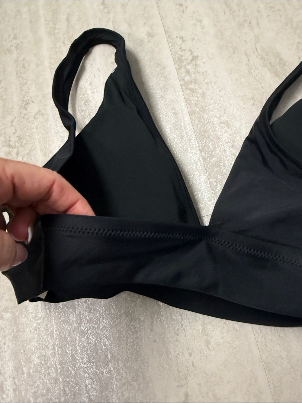 aerie bikini top Aerie Plunge Longline Triangle Bikini Top XL - Picture 9 of 12